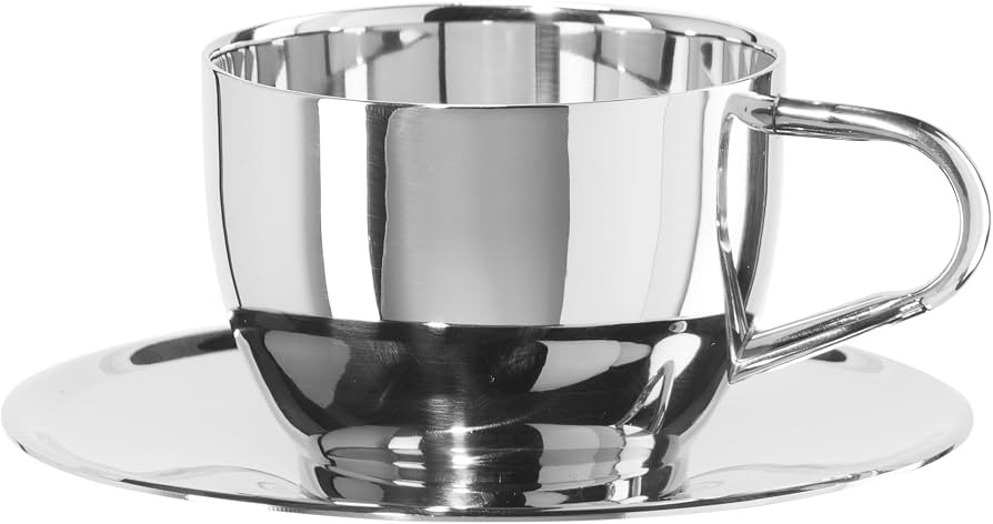 Oggi Insulated Coffee Cup 8oz - Saucer Included - Dual Wall Stainless Steel Technology Coffee or ... | Amazon (US)