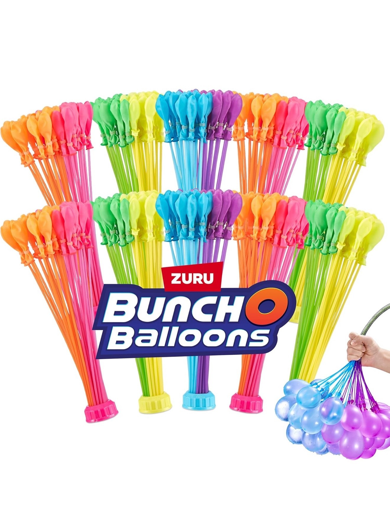 Original Bunch O Balloons Tropical Party 330+ Rapid-Filling Self-Sealing Water Balloons (Amazon Exclusive 10 count, pack of 1) by ZURU Water Balloon for the Whole Family, Kids, Teens and Adults