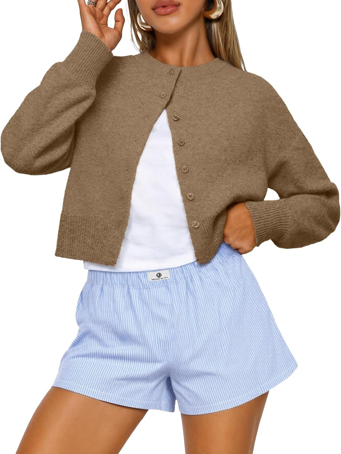 Trendy Queen Cropped Cardigan Sweaters for Women Fall Fashion Clothes 2026 | Amazon (US)