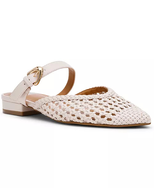 Women's Domainica Woven Buckle Flat Mules | Macy's