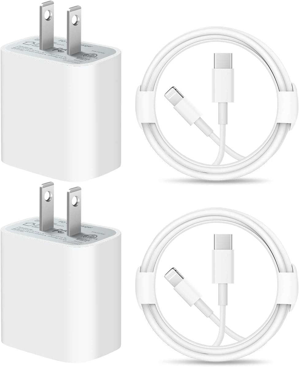 iPhone 14 13 12 11 Super Fast Charger [Apple MFi Certified] Lightning Cable 20W PD USB C Wall Cha... | Amazon (US)