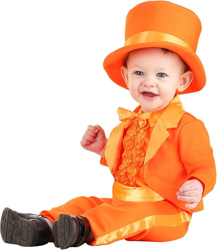 Infant Orange Tuxedo Suit Costume | Baby Fun & Hilarious Movie-Inspired Outfit for Halloween and ... | Amazon (US)