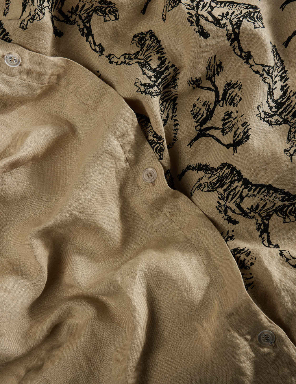 Tiger Hemp Duvet Cover | Lulu and Georgia 