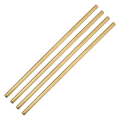 Unique Bargains Large Cocktail Coffee Juice Reusable Metal Straw 4 Pcs Gold | Target
