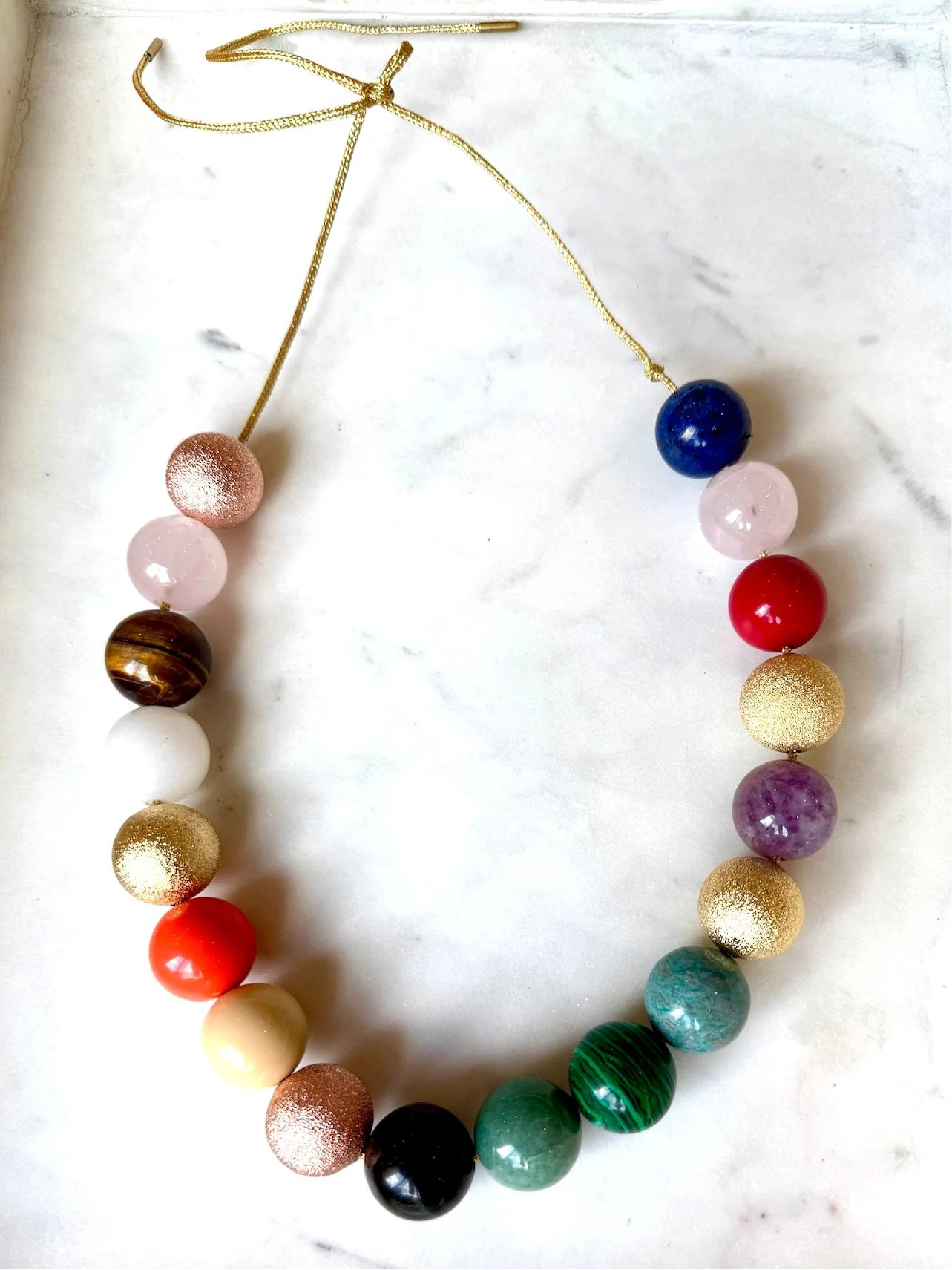 Prism Royale Bubblegum Beaded Necklaces | La Lumiere NY