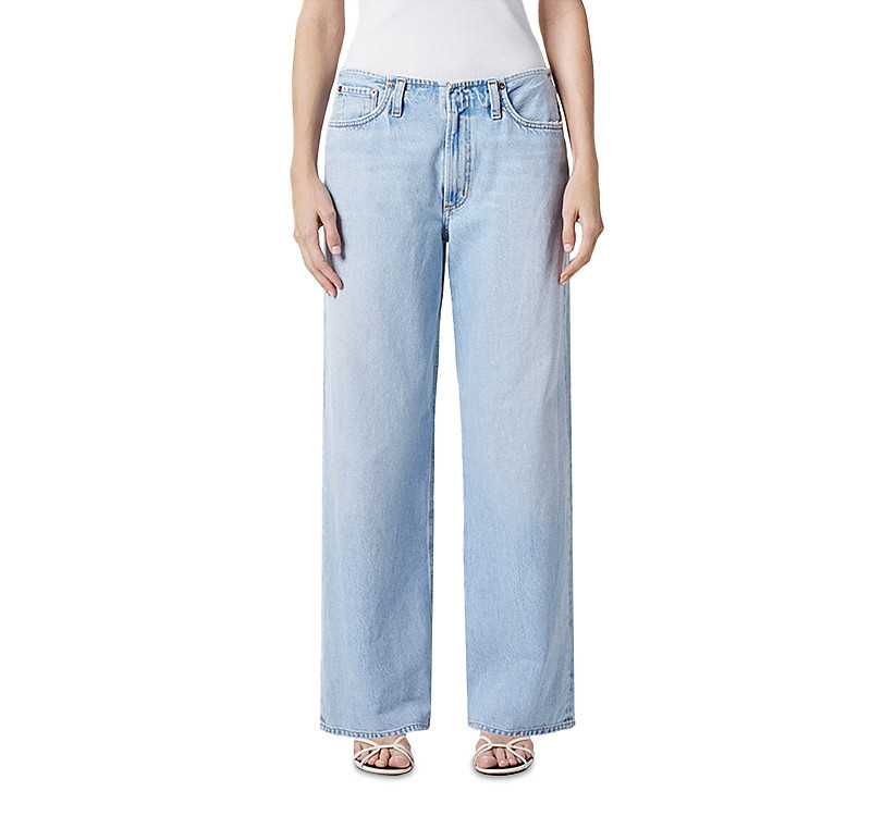 Agolde Lex Low Slung Baggy Jeans in Pale Indigo | Bloomingdale's (US)