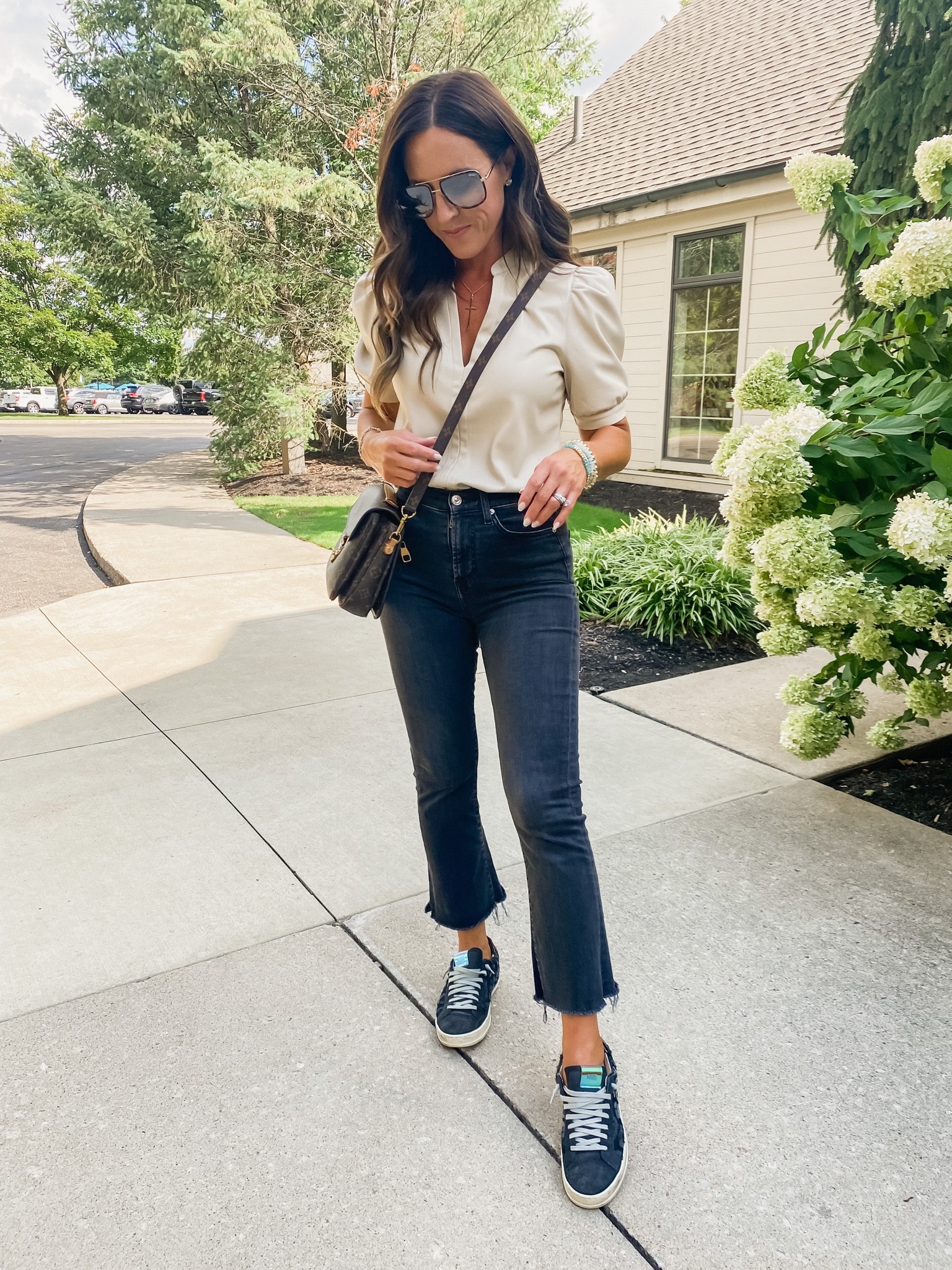 Faux leather weekend style. Grab this top!! So cute dressed up or casual. Super soft! 
XS
Linking similar jeans  
Necklace & charm - use code: twopeasinablog @mirandafrye

#LTKunder50 #LTKstyletip #LTKSeasonal