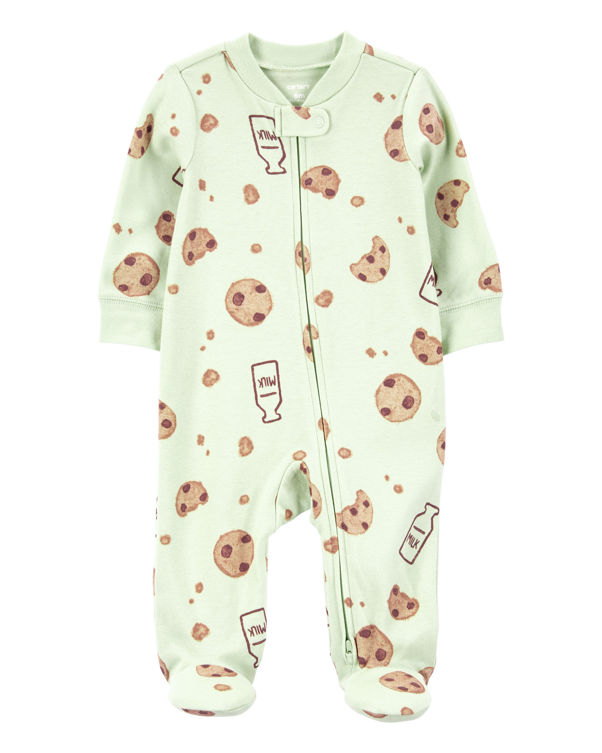 Baby Milk & Cookies 2-Way Zip Cotton Sleep & Play Pajamas | Carter's Inc