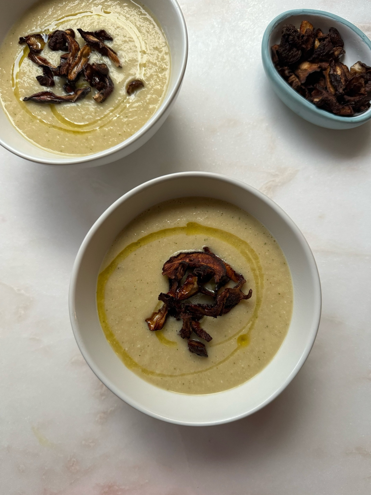 Cauliflower Leek Soup with Shiitake Bacon and Rosemary Oil, from Gisele’s cookbook Nourish 🌿 

#LTKHome