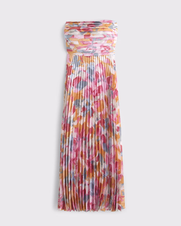 The A&F Giselle Strapless Drama Maxi Dress | Abercrombie & Fitch (US)