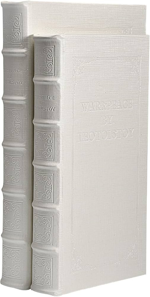 Decorative Books with White Faux Leather,Decorative Book Box for Home Decor, Display,Coffee Table... | Amazon (US)