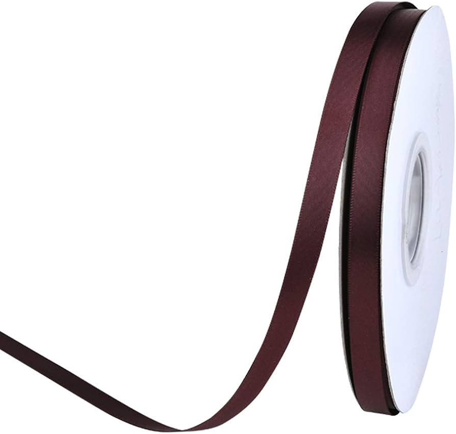 Ribest 3/8 inch 50 Yards Solid Double Face Satin Ribbon Per Roll for DIY Hair Accessories Scrapbo... | Amazon (US)
