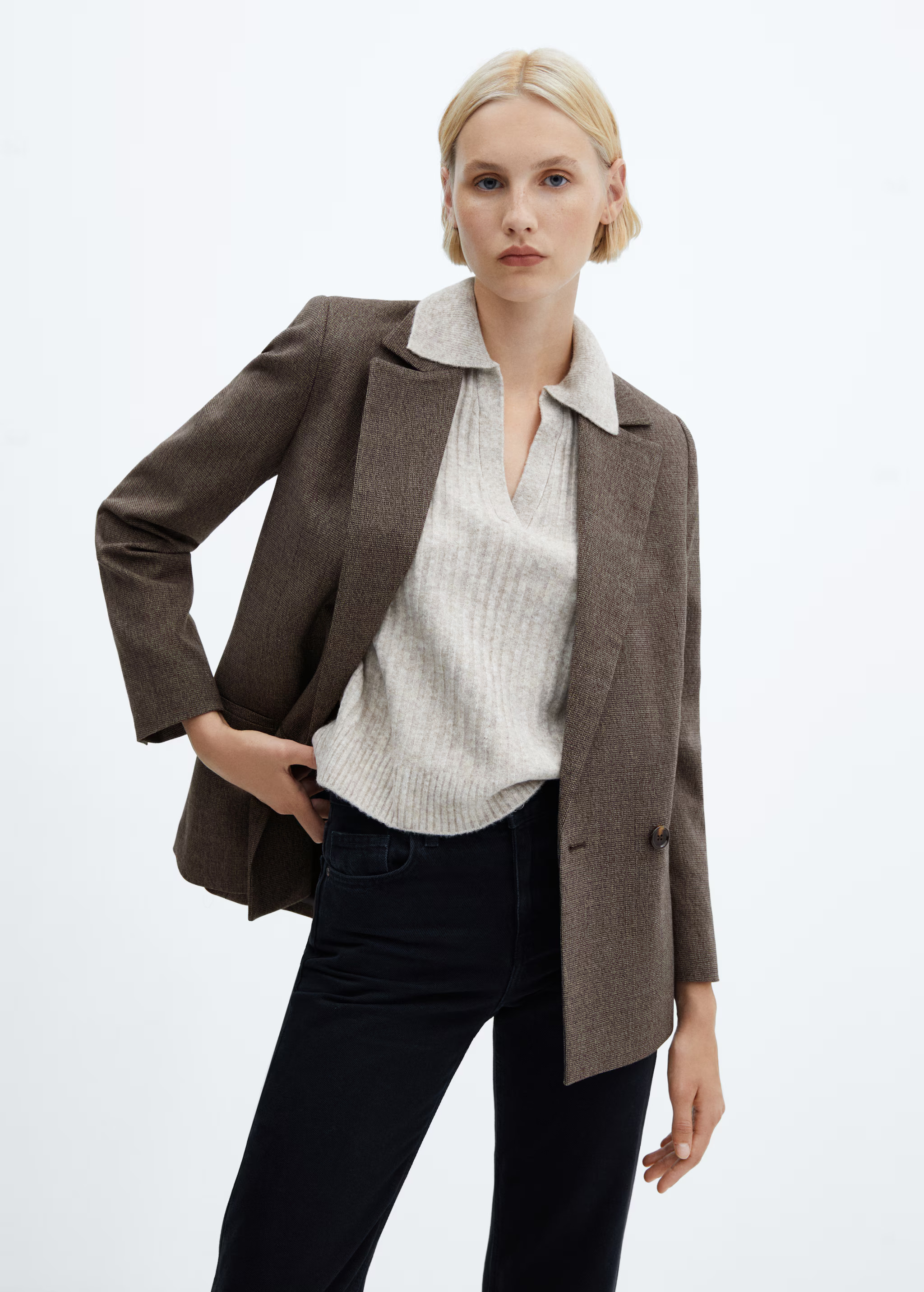 Double-breasted blazer - Woman | MANGO USA | MANGO (US)