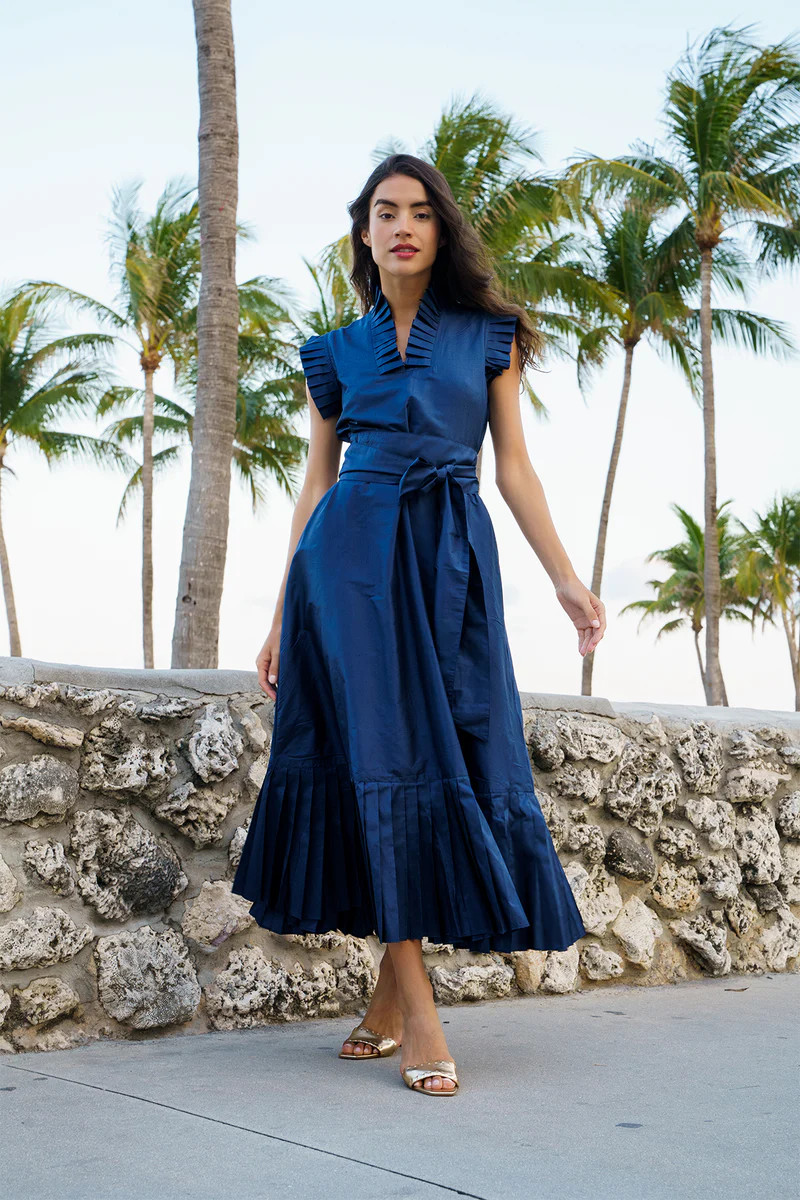 Sleeveless Pleated SUE SARTOR Flounce Maxi by SUE SARTOR | SUE SARTOR