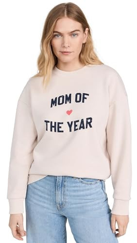 Favorite Daughter Women's Mom of The Year Sweatshirt, Heather Oatmeal, Off White, Graphic, L | Amazon (US)