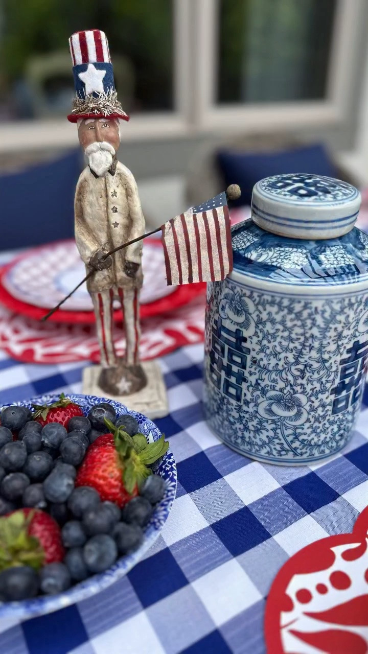 For today’s Tabletop Tuesday I’m sharing one of my favorite patriotic tables from a few summers ago. ❤️🤍💙

There’s just something so classic about red, white, and blue during the summer months. I still love mixing layered plates, collected pieces, fresh flowers, and simple details that make people feel welcome around the table.

If you love classic tables, easy entertaining, and colorful southern-inspired style, I’d love for you to follow along 🤍