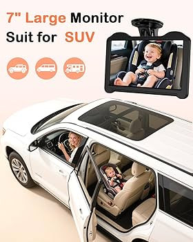 7-Inch Car Baby Camera for Seat: 1080P HD Rear Facing Camera for Backseat, Easy Setup, Anti-Glare... | Amazon (US)