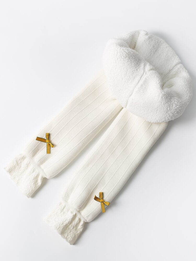Toddler Girls Bow Decor Thermal Lined Tights | SHEIN