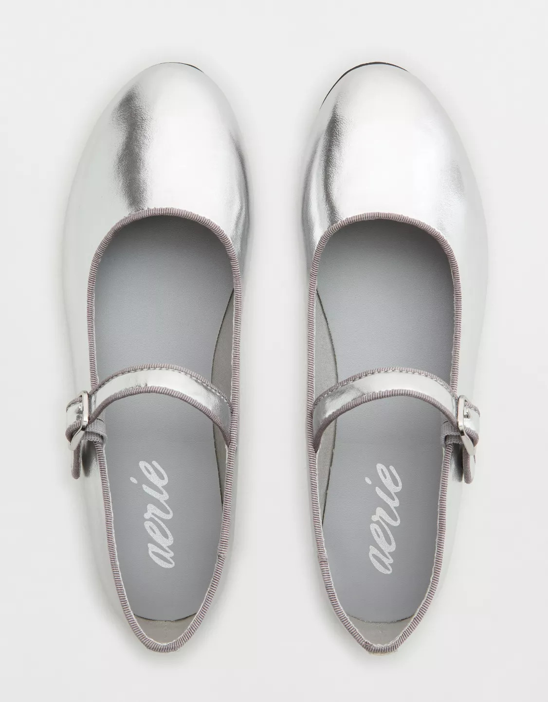 Aerie Shine Buckle Flats | Aerie
