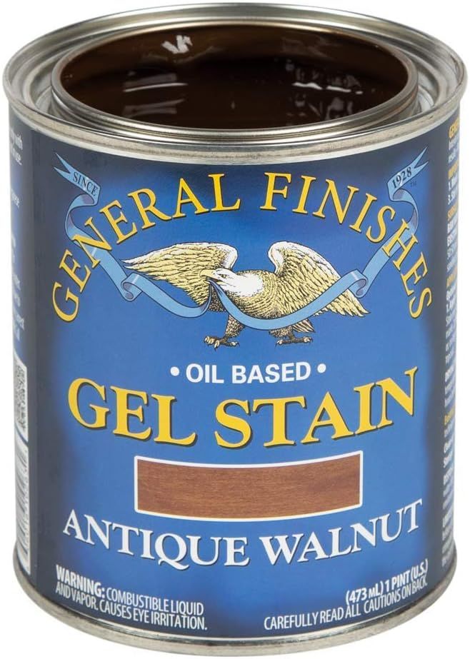 General Finishes Oil Base Gel Stain, 1 Pint, Antique Walnut | Amazon (US)
