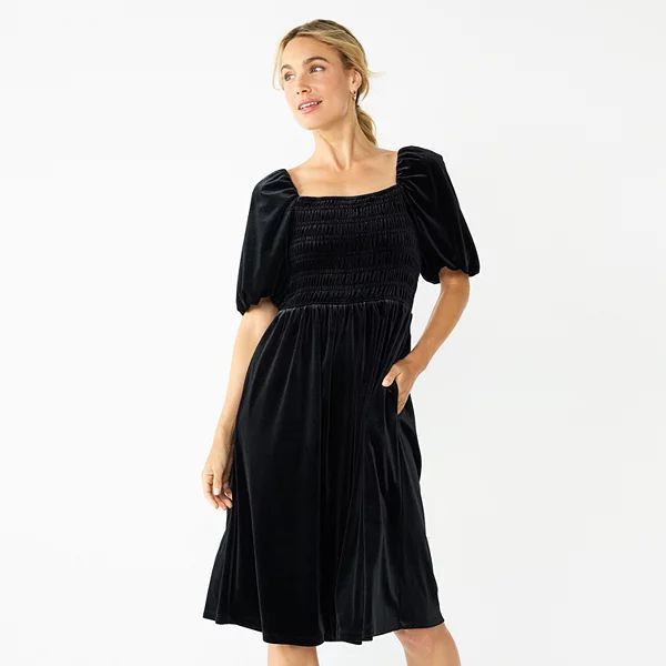 Women's DRAPER JAMES RSVP™ Short Sleeve Puff Sleeve Dress | Kohl's