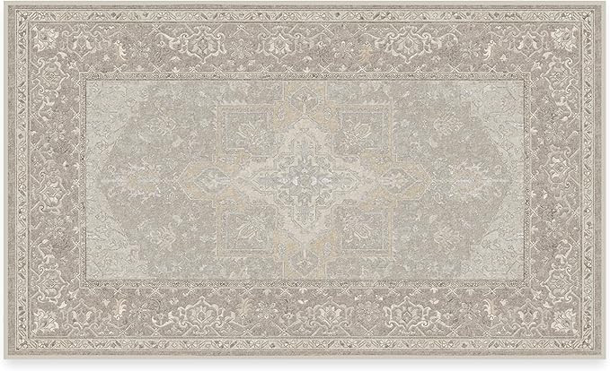RUGGABLE Maral Heriz Washable Rug - Perfect Vintage Area Rug for Living Room Bedroom Kitchen - Pe... | Amazon (US)