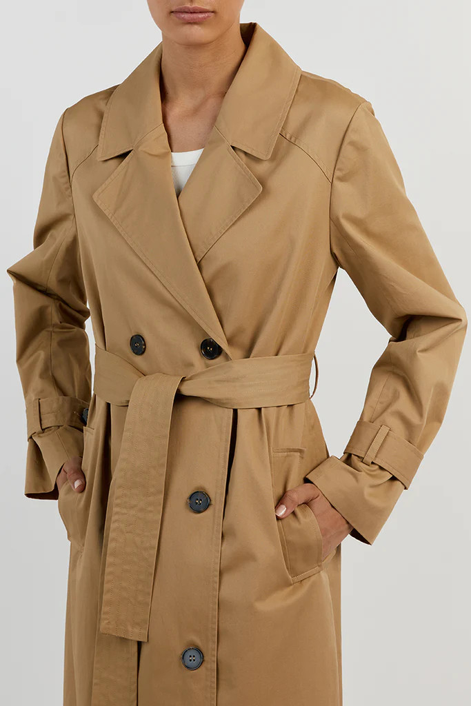 FOSTER TAN COTTON TRENCH COAT | DISSH