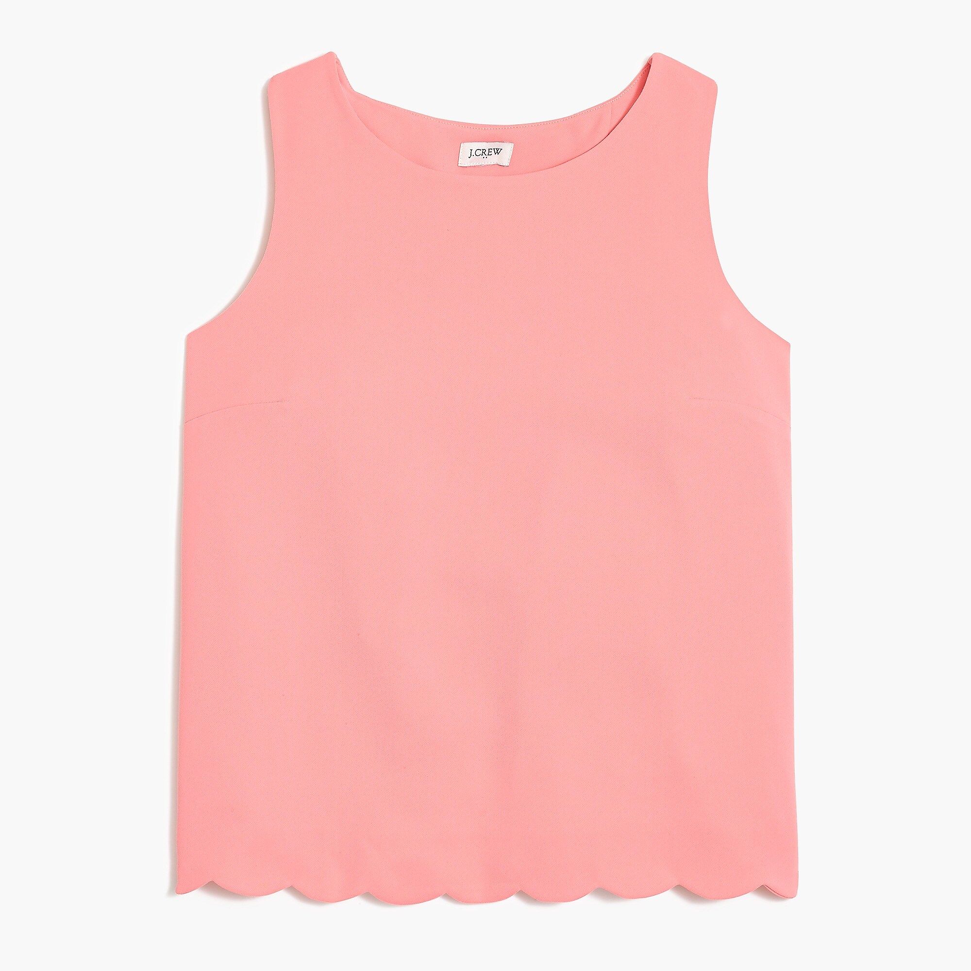Scalloped-hem top with overlapped back | J.Crew Factory