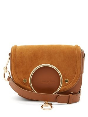 Mara small suede and leather cross-body bag | Matches (US)
