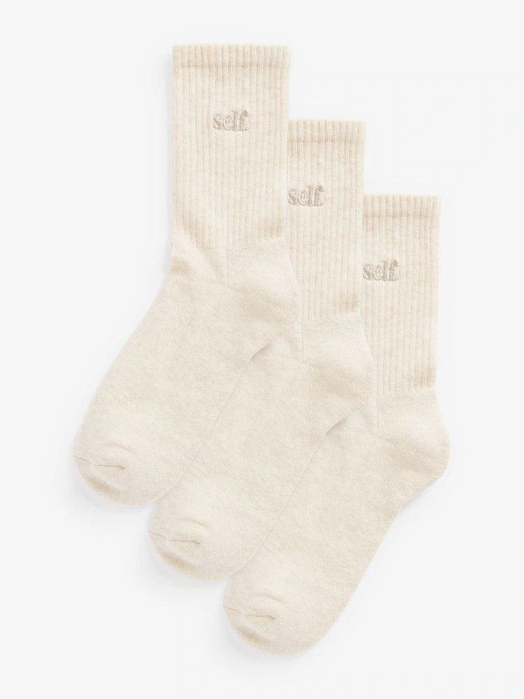 Beige - self. Lounge-S\u00f6ckchen mit gepolsterter Sohle, 3er-Pack | Next EU