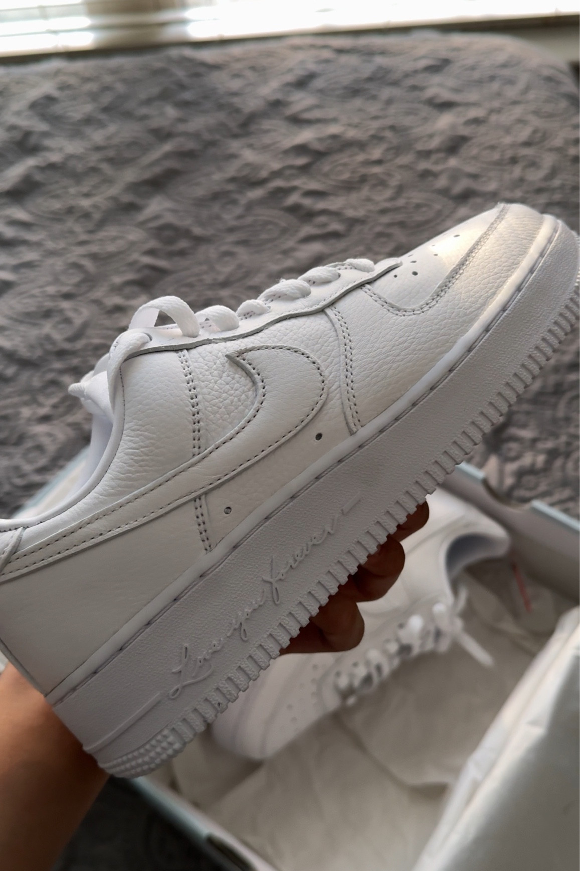 My favorite air forces ever, Nocta Love You Forever Air Force 1, sole is made of tiny hearts <3

#LTKstyletip #LTKshoecrush #LTKsalealert