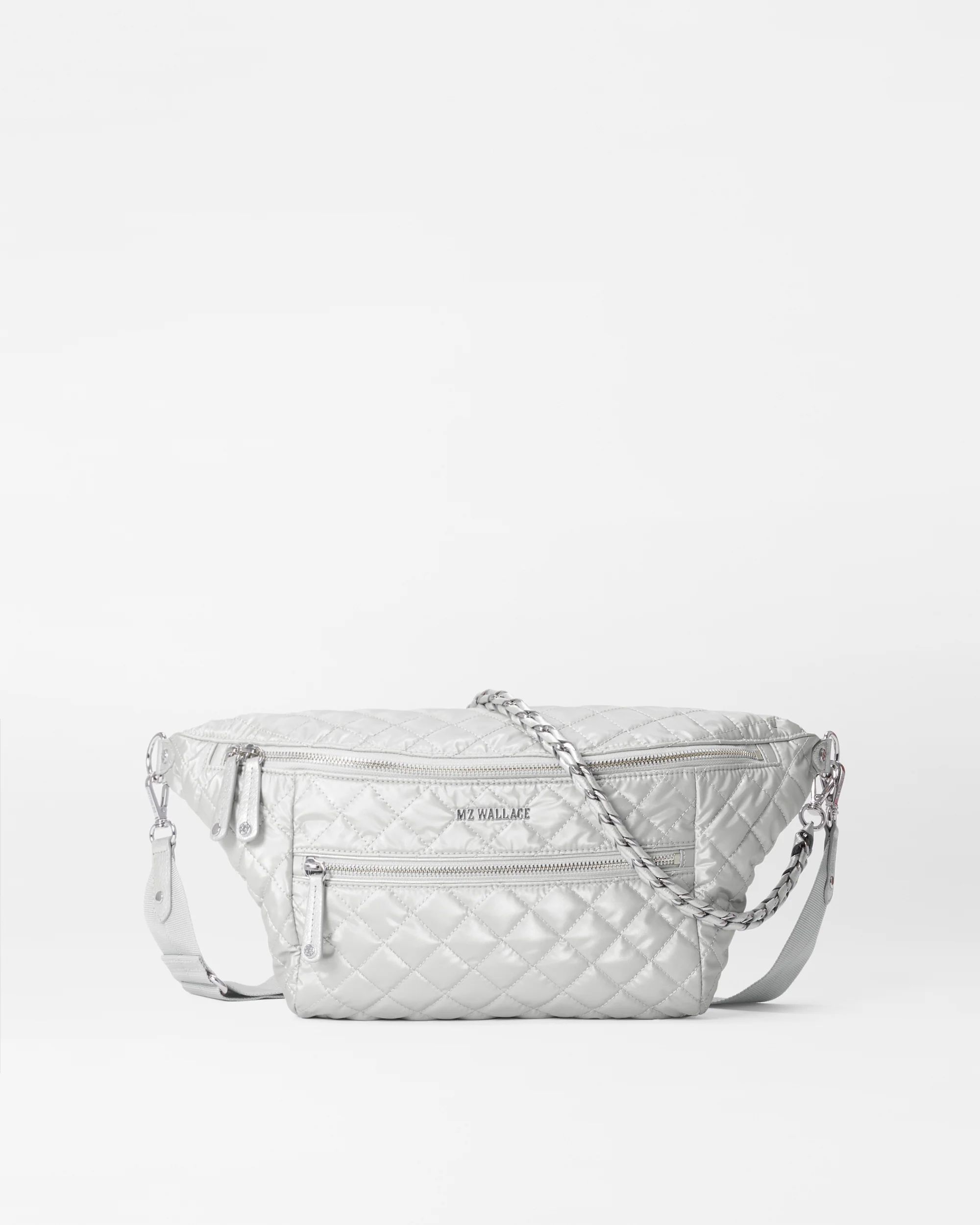 Oyster Metallic Crosby Crossbody Sling | MZ Wallace