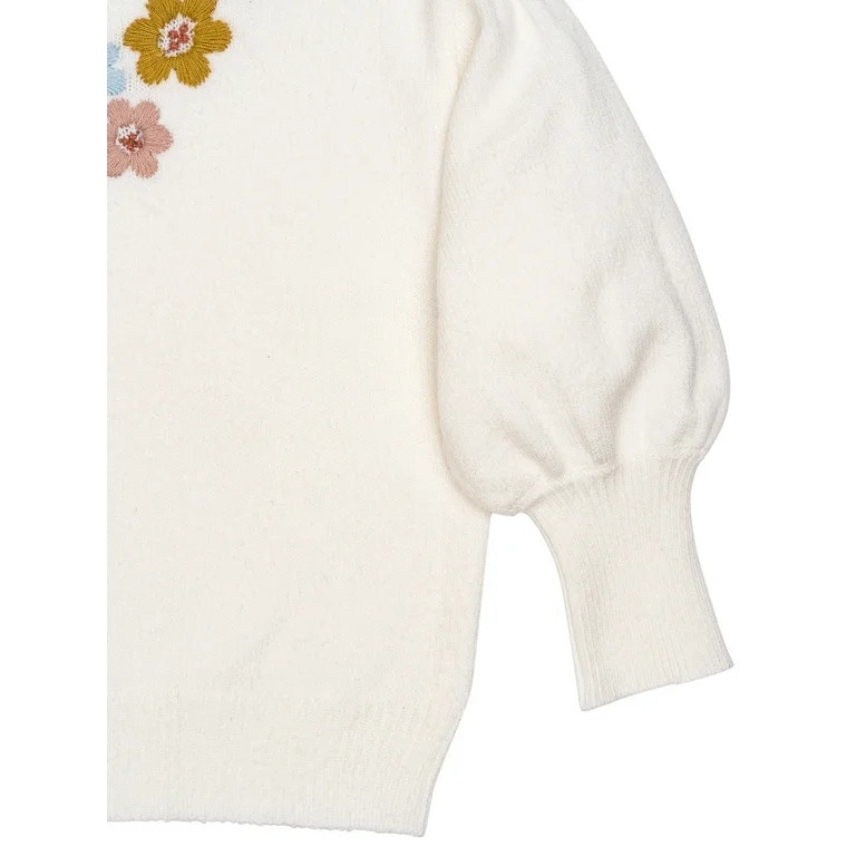 Modern Moments By Gerber Toddler Girl Sweater with Embroidery, Sizes 12 Months - 5T | Walmart (US)