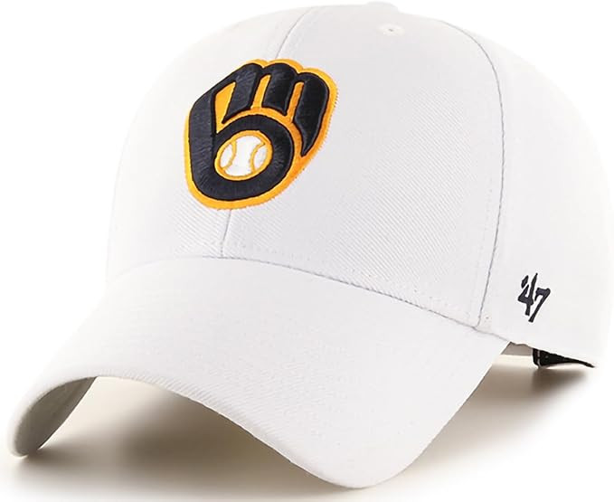 47 MLB White Primary Logo Team Color MVP Adjustable Hat, Adult One Size Fits All | Amazon (US)