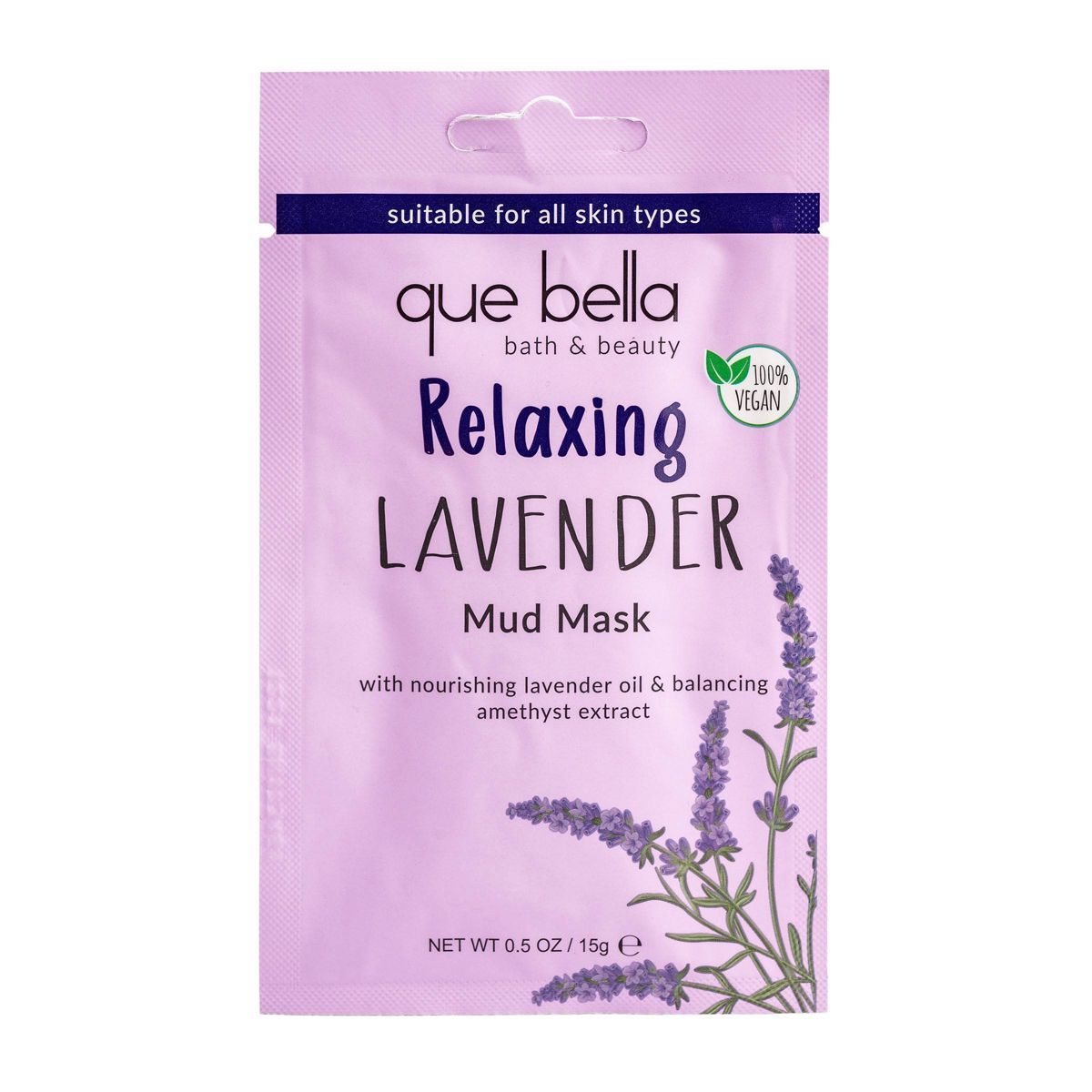 Que Bella Relaxing Lavender Mud Mask - 0.5oz | Target