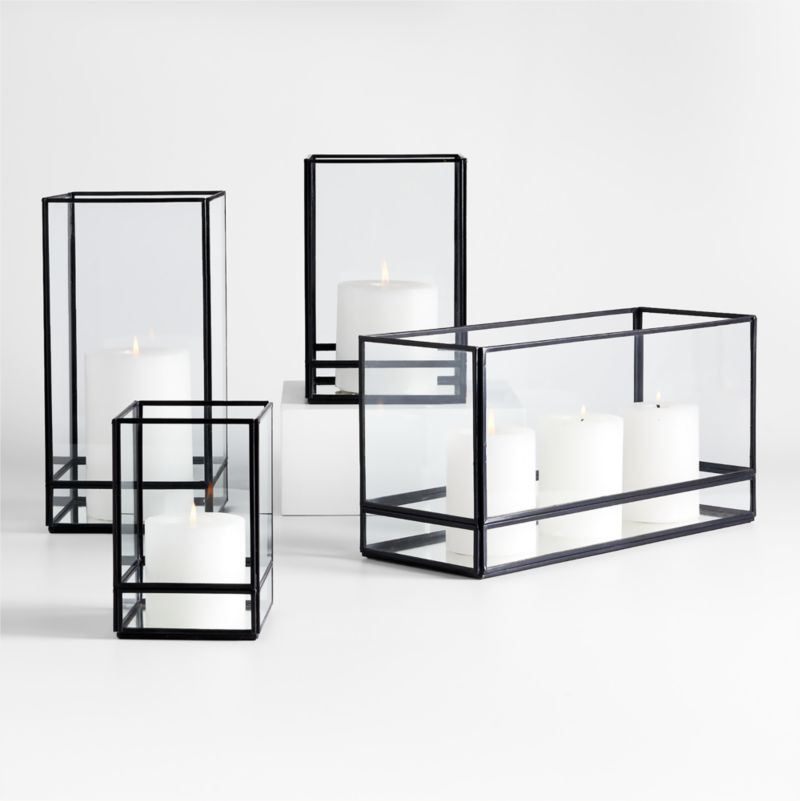 Jasper Black Square Hurricanes | Crate & Barrel | Crate & Barrel