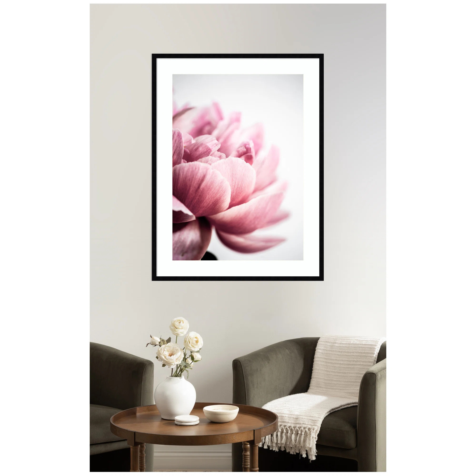 Pink Peony No1 by Mareike Bohmer Framed Wall Art Print | Wayfair North America
