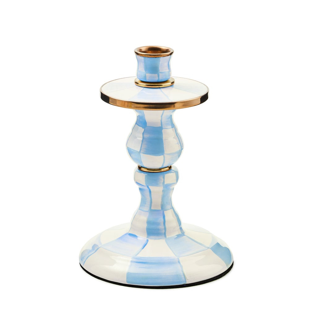 Sky Check Small Candlestick | MacKenzie-Childs