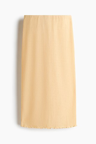 H & M - Smocked Skirt - Yellow | H&M (US + CA)