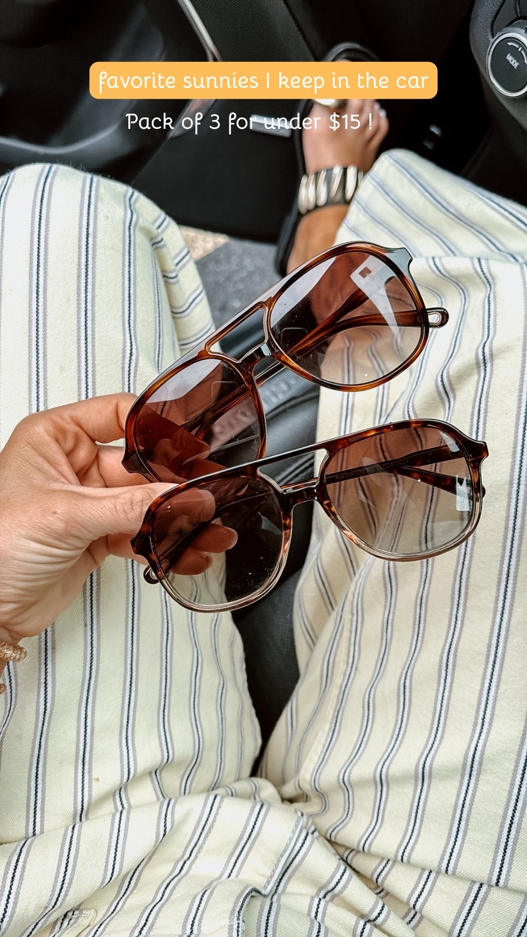 My top sunnies to keep in the car. 
So many color choices and 3 for $15! I never worry about losing them! 
#amazonfinds #amazonfavorites #sunglasses

#LTKootd #LTKdayinmylife #LTKgrwm