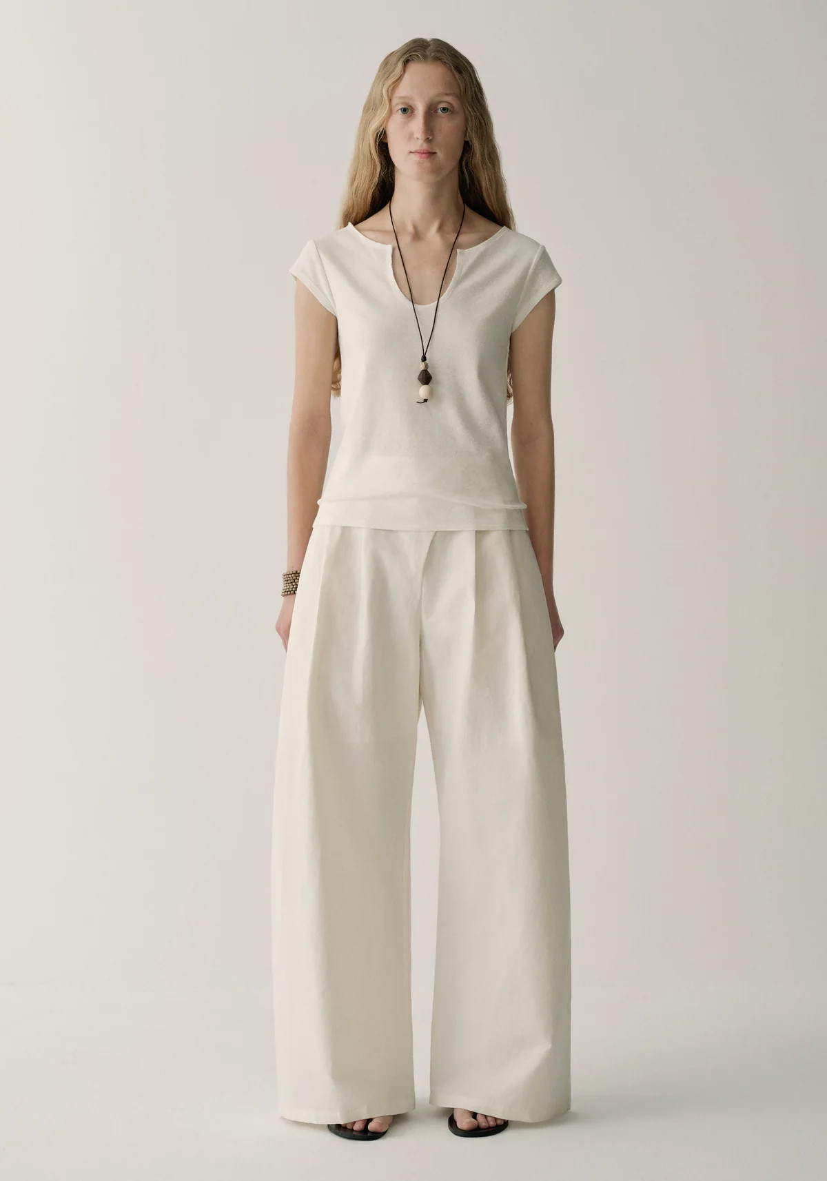 Asymmetric Cotton-linen Pants | INSIS