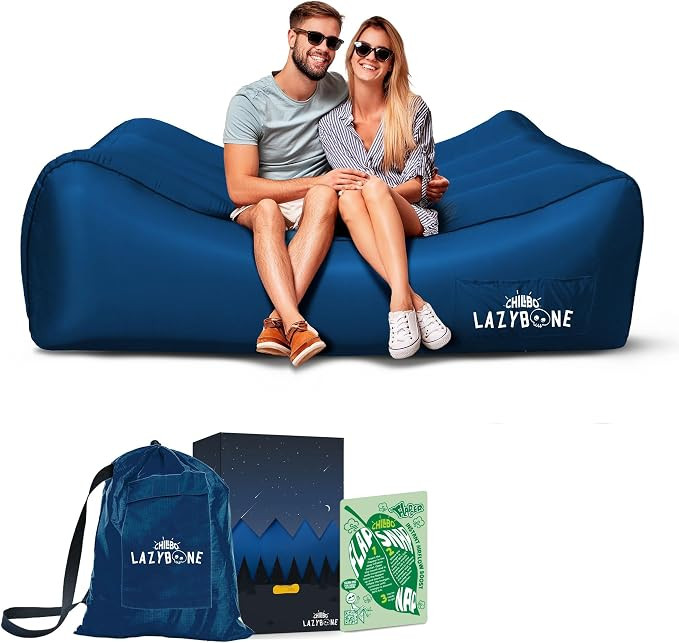 Chillbo Inflatable Couch – Unique Designs - No-Pump Setup, Ripstop Polyester, Stability Pegs, F... | Amazon (US)