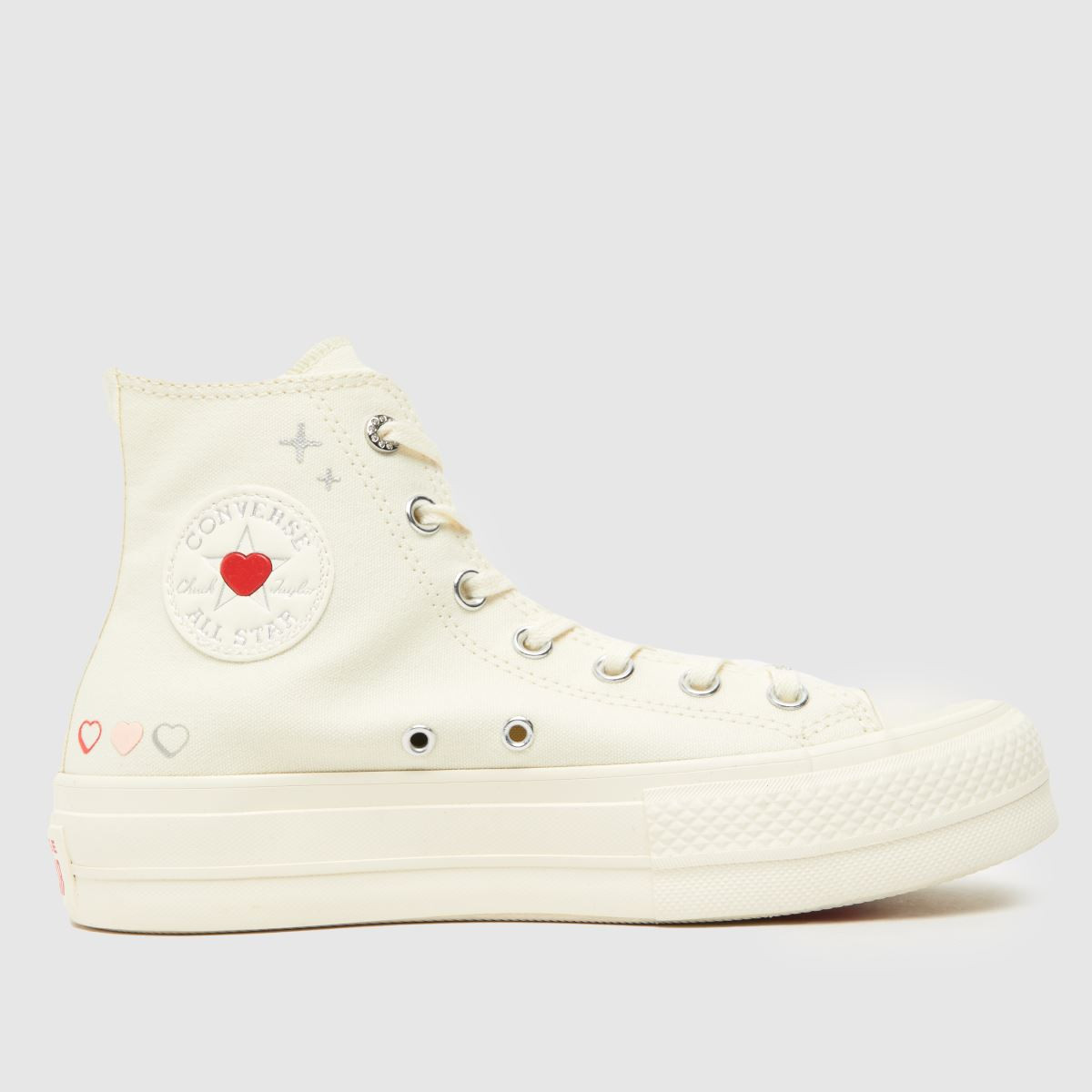 Womens Off-white Converse All Star Lift Hi Y2k Heart Trainers | schuh | Schuh