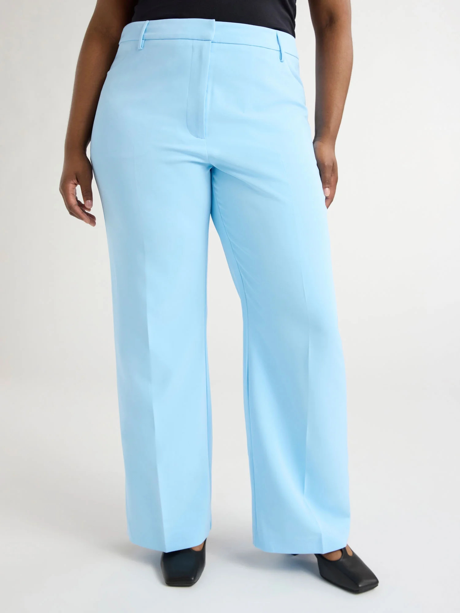 Scoop Women's and Women’s Plus Ultimate Crepe High Rise Bootcut Suit Pants, 32” Inseam, Sizes... | Walmart (US)