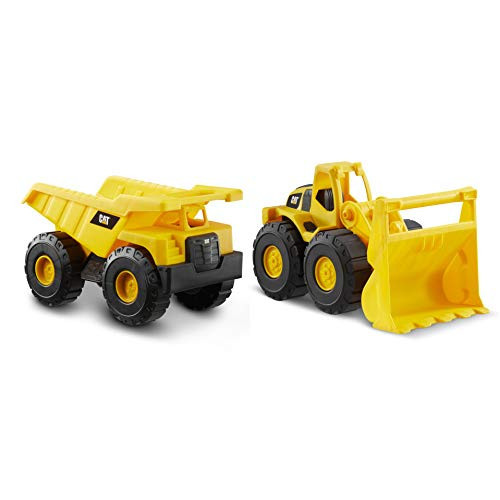 CAT Construction Toys, 2 Pack 10" Construction Fleet Toy Trucks with Articulated Parts, Fun and Durable for Indoor/Outdoor Use, Ages 2+ | Amazon (US)