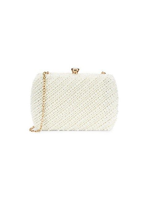 Faux Pearl-Studded Crossbody Clutch | Saks Fifth Avenue OFF 5TH