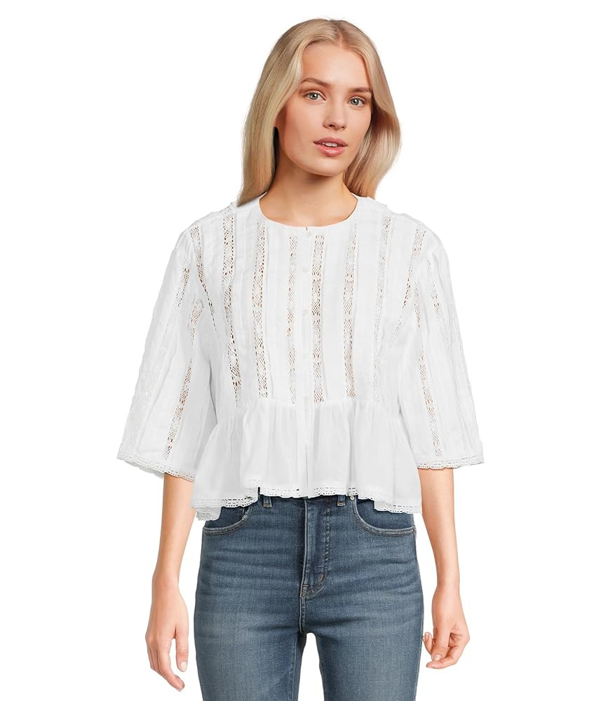 Madewell Women's Bobbi Top-Cotton Viscose Voile | Amazon (US)