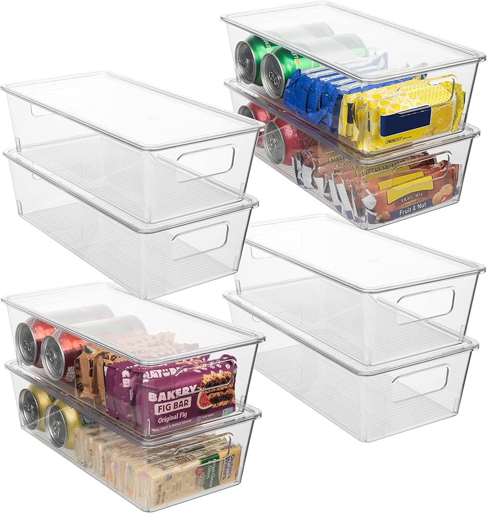 ClearSpace Pantry Organizers and Storage Bins With Lids – Snack Organizer for Pantry Shelf, Sna... | Amazon (US)
