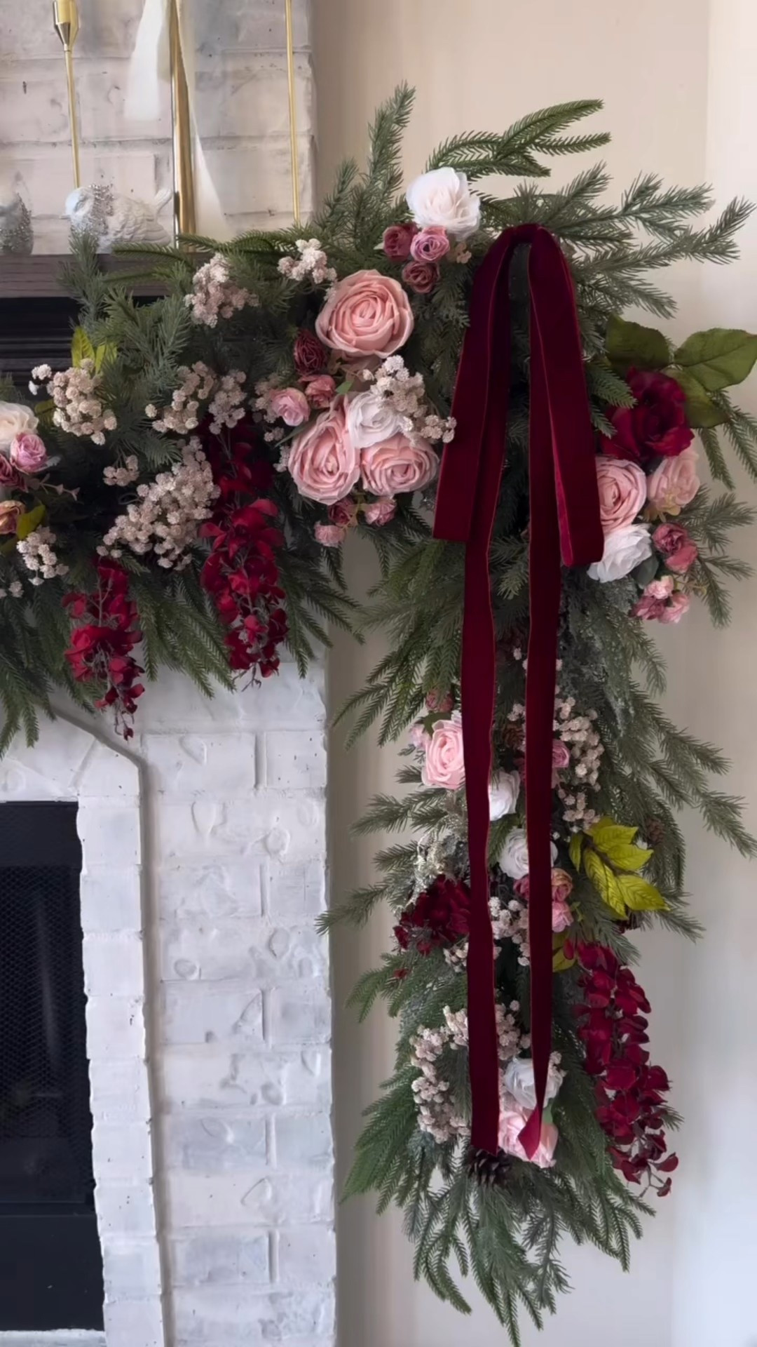 A mantel dressed in autumn’s romance and Christmas’s magic… one mantel to carry the beauty of both seasons. 🤍🫶🏻🥀

#LTKSeasonal #LTKHome #LTKFindsUnder50