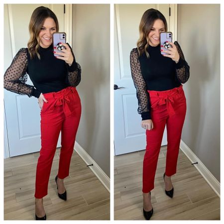 ⚡️⚡️⚡️DEAL⚡️⚡️⚡️ These red pants were a top seller last holiday season, and rightfully so. They are great for work, date night, special occasions, etc. BUT they sold out in red closer to Christmas, so if you want to snag this color, now’s the time! This is what I wore last year on Christmas Eve! My top is on MAJOR sale too! 

#LTKSeasonal #LTKunder50 #LTKHoliday